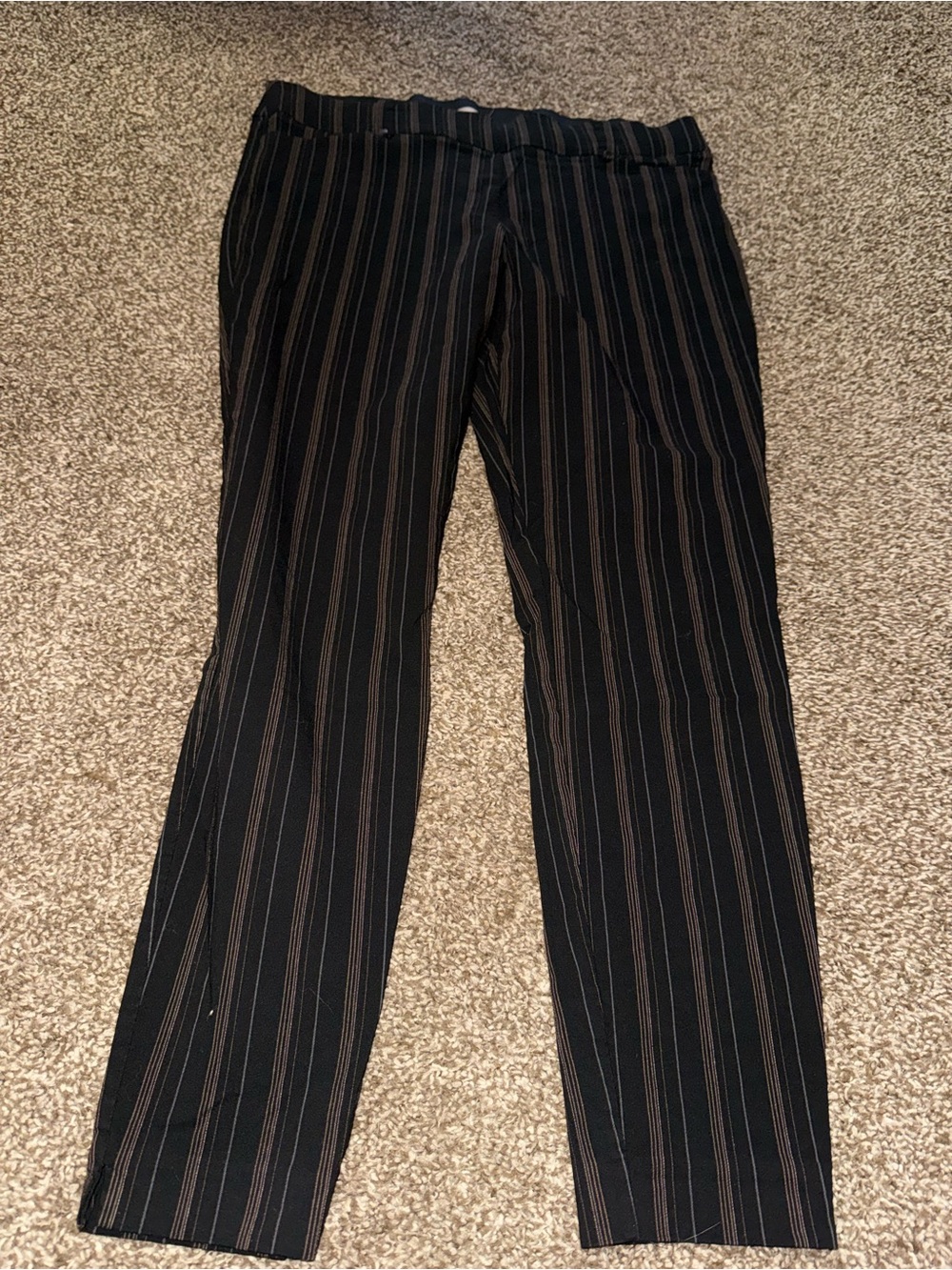 Maurices Black Pinstripe Womens Dress Pants